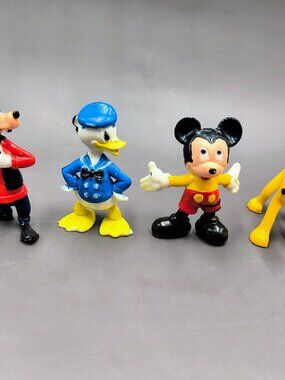 Vintage Disney Marx Disneykins Lot of 4: Mickey, Donald, Goofy, Pluto 1960s
